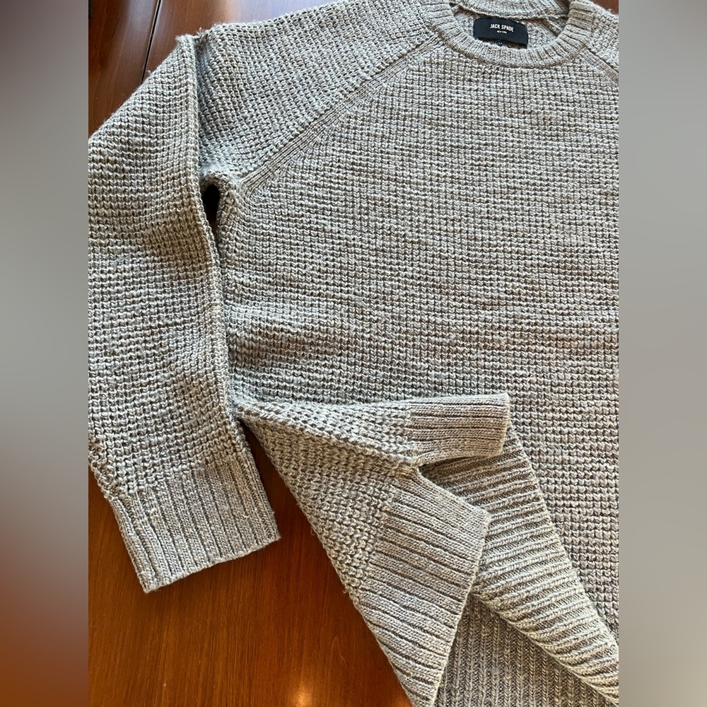 Jack Spade Crewneck Sweater in Light Grey Size Small